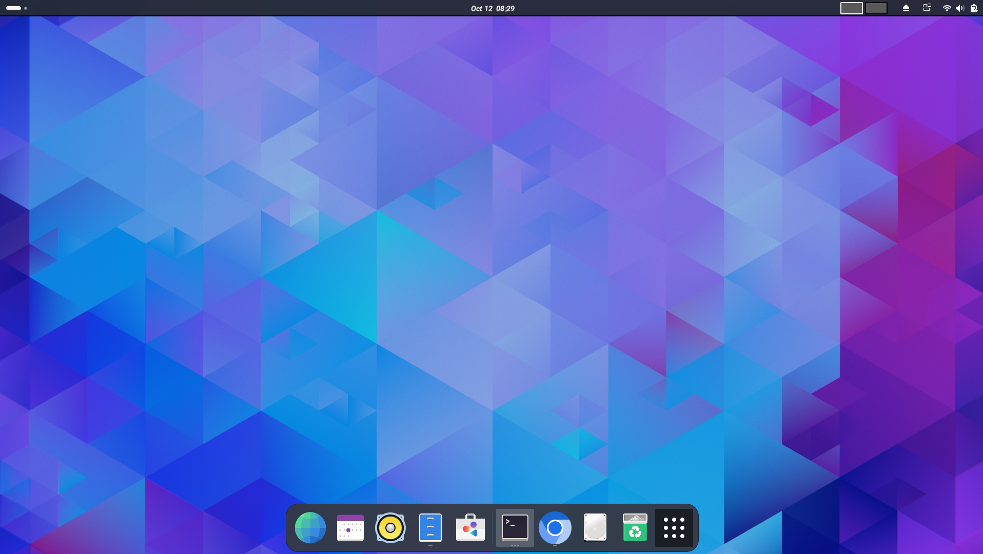 The entry screen for the Gnome desktop environment